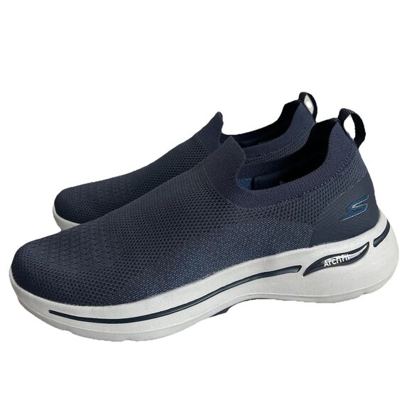 Skechers Men's GO WALK Arch Fit 2.0 Slip On Knit Sneakers US 8 Navy Blue - Picture 1 of 13